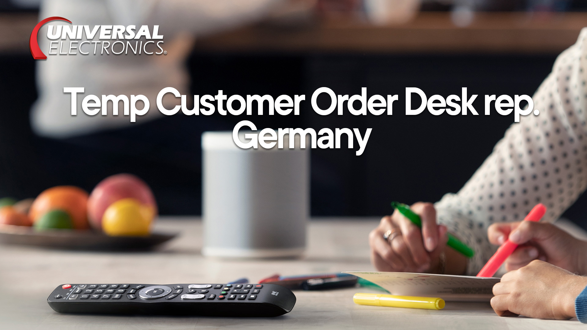 Temp Customer order desk Germany