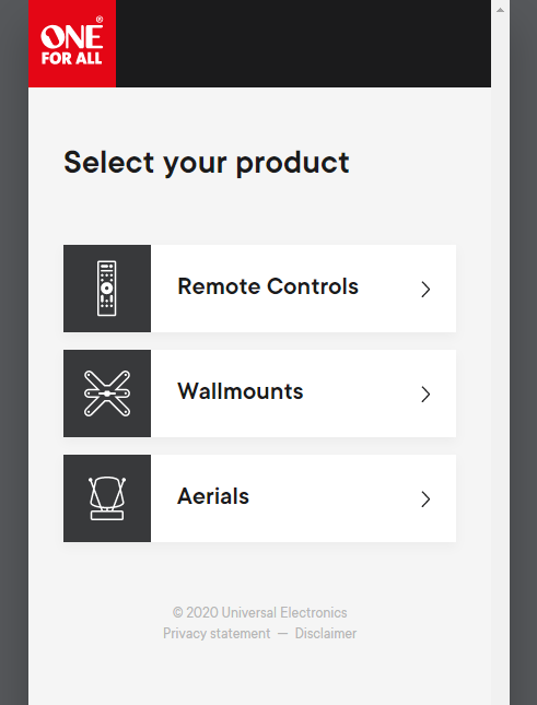 New Product Selector
