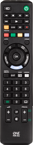 Mando a distancia  One For All URC 4912, Para televisores Sony