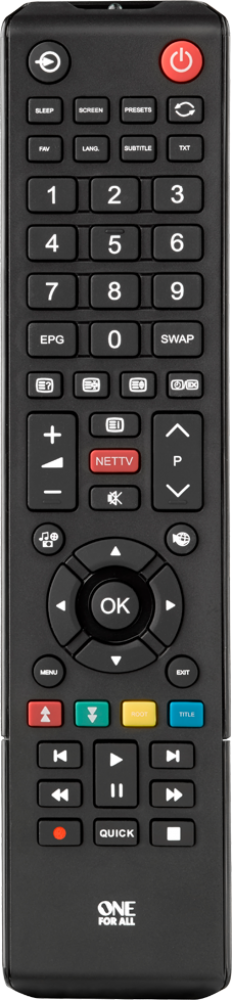 Replacement TV Remote Control RC1910 - Compatible With Telefunken, Hitachi, Toshiba, JVC, Finlux, Prosonic